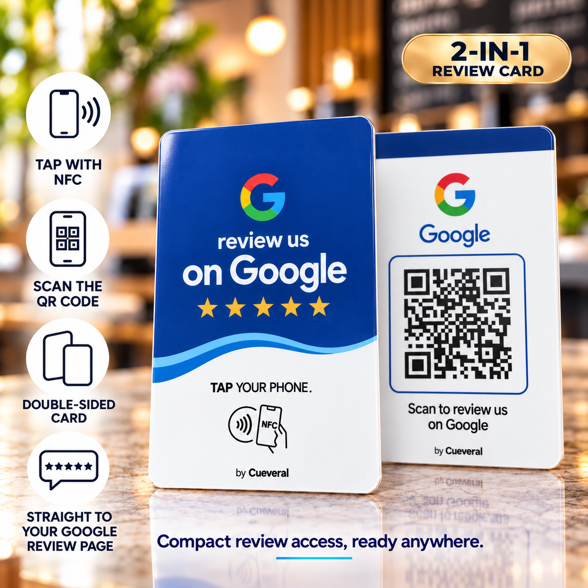 Google Review NFC + QR Card