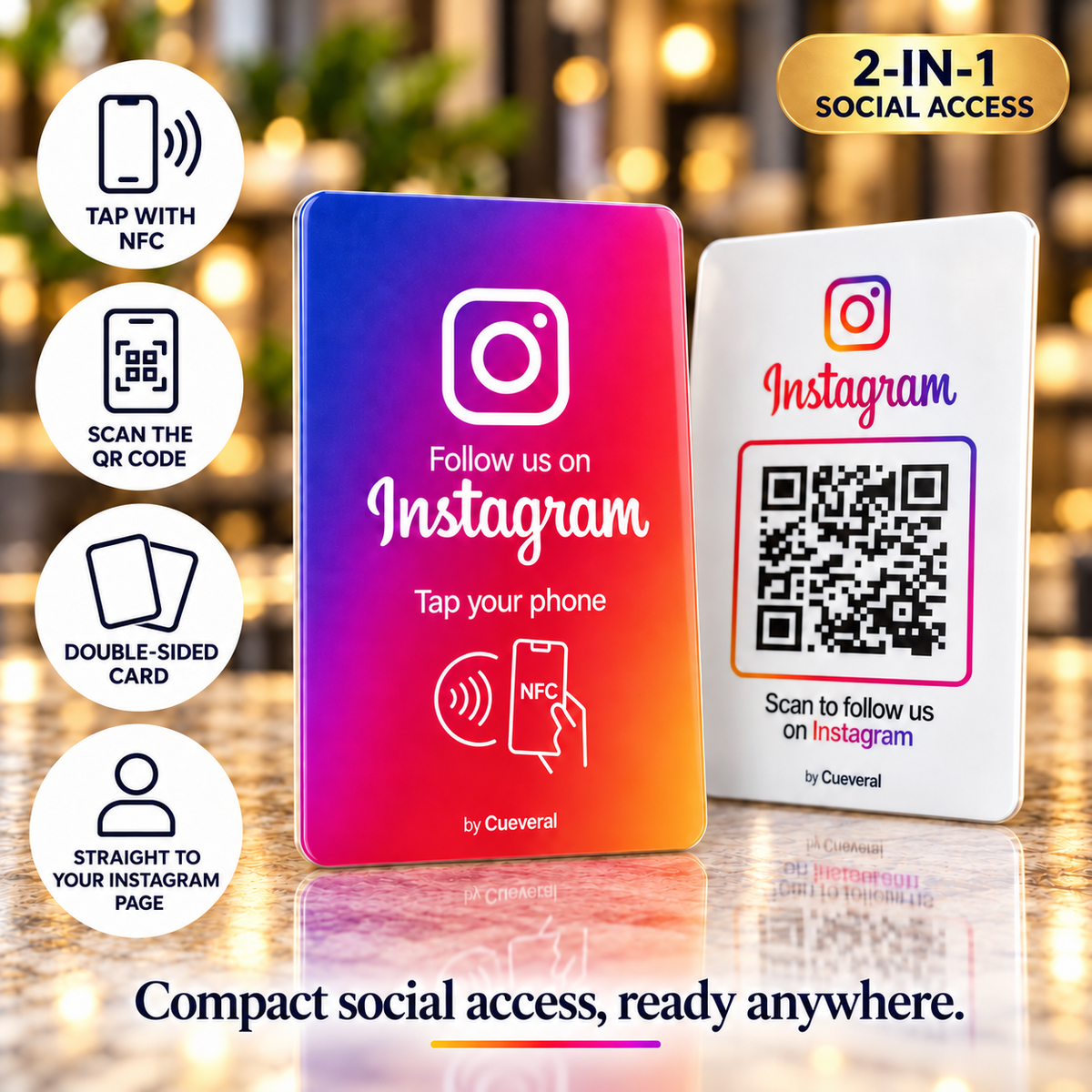 Instagram NFC + QR Card
