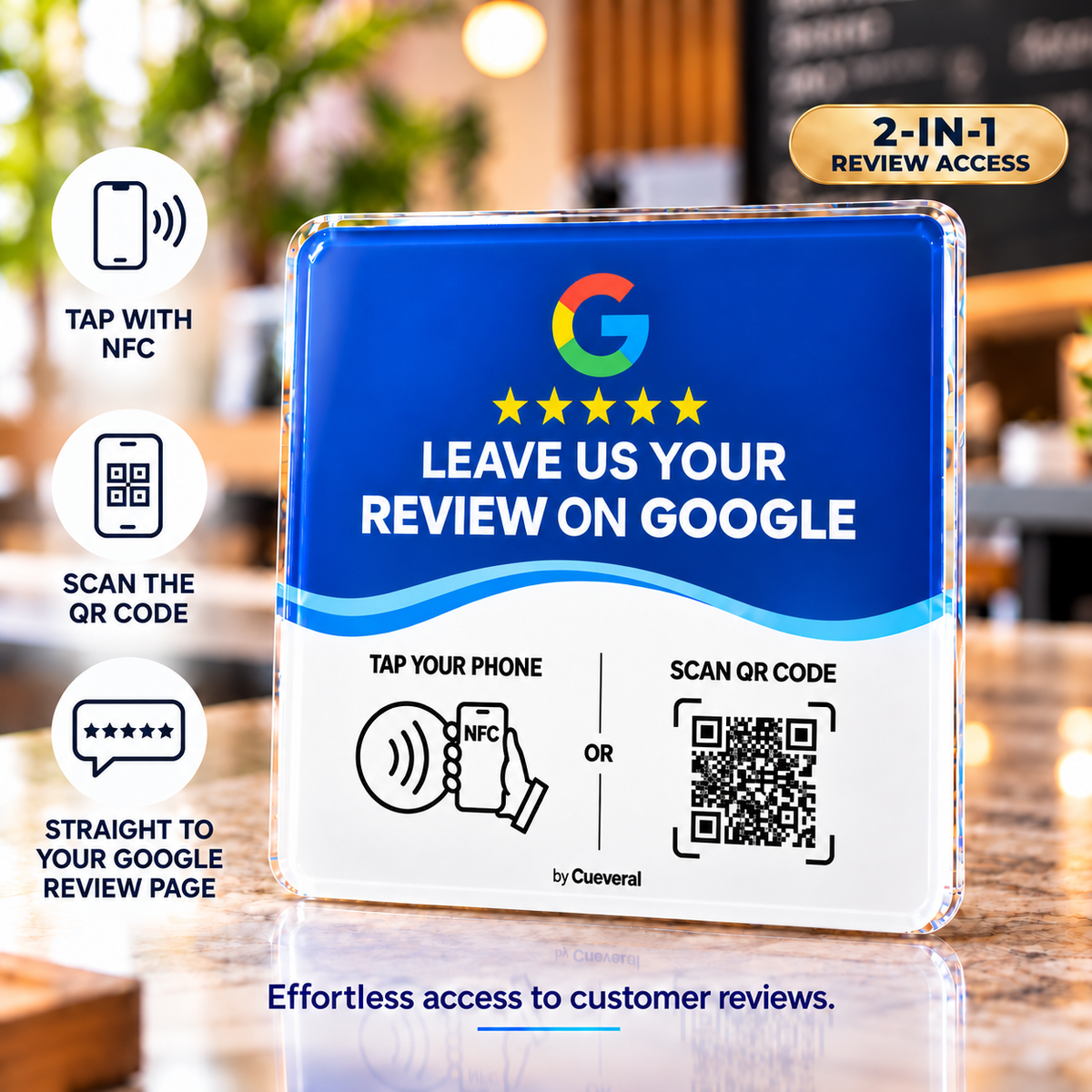 Google Review NFC + QR Plate